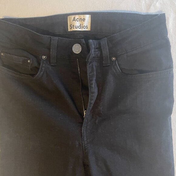 Acne Studios Women's 26/32 Pin Black Jeans- Like New! - Picture 4 of 5